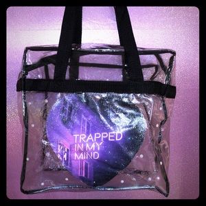 Trapped in my mind transparent tote